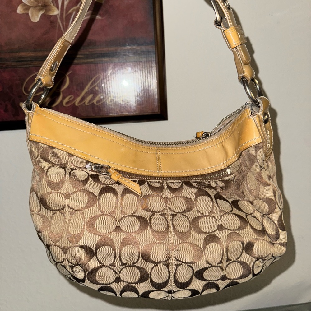 Coach Signature Hobo Shoulder Bag